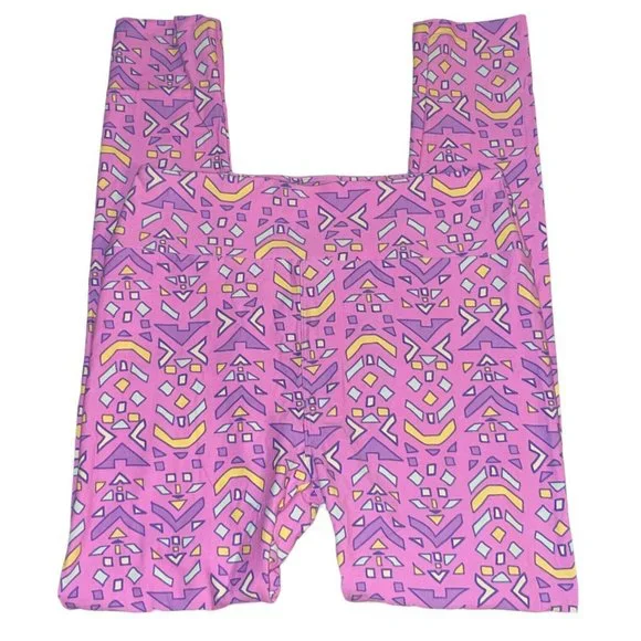 LuLaRoe Women Leggings OS One Size Geo Print Multicolor Buttery Soft Stretch NEW - Picture 1 of 7